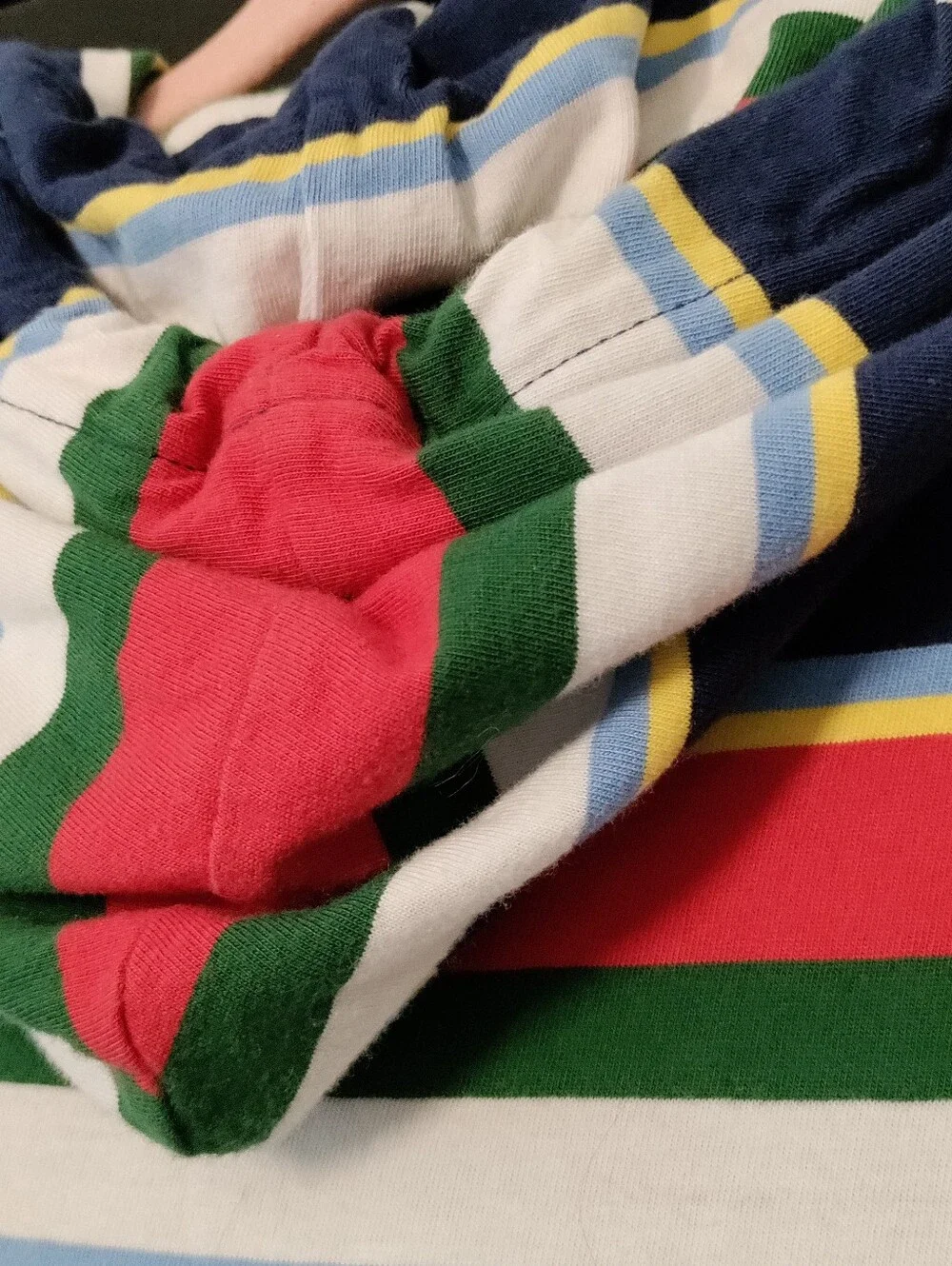 Polo Ralph Lauren Striped Rugby Hooded Shirt Preppy Long Sleeve Colorful